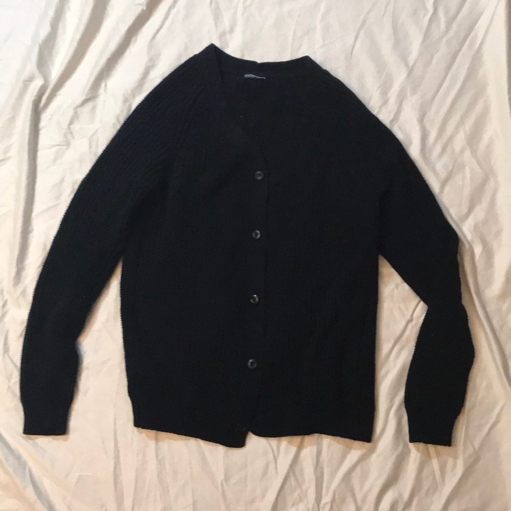 American Apparel black grandpa cardigan